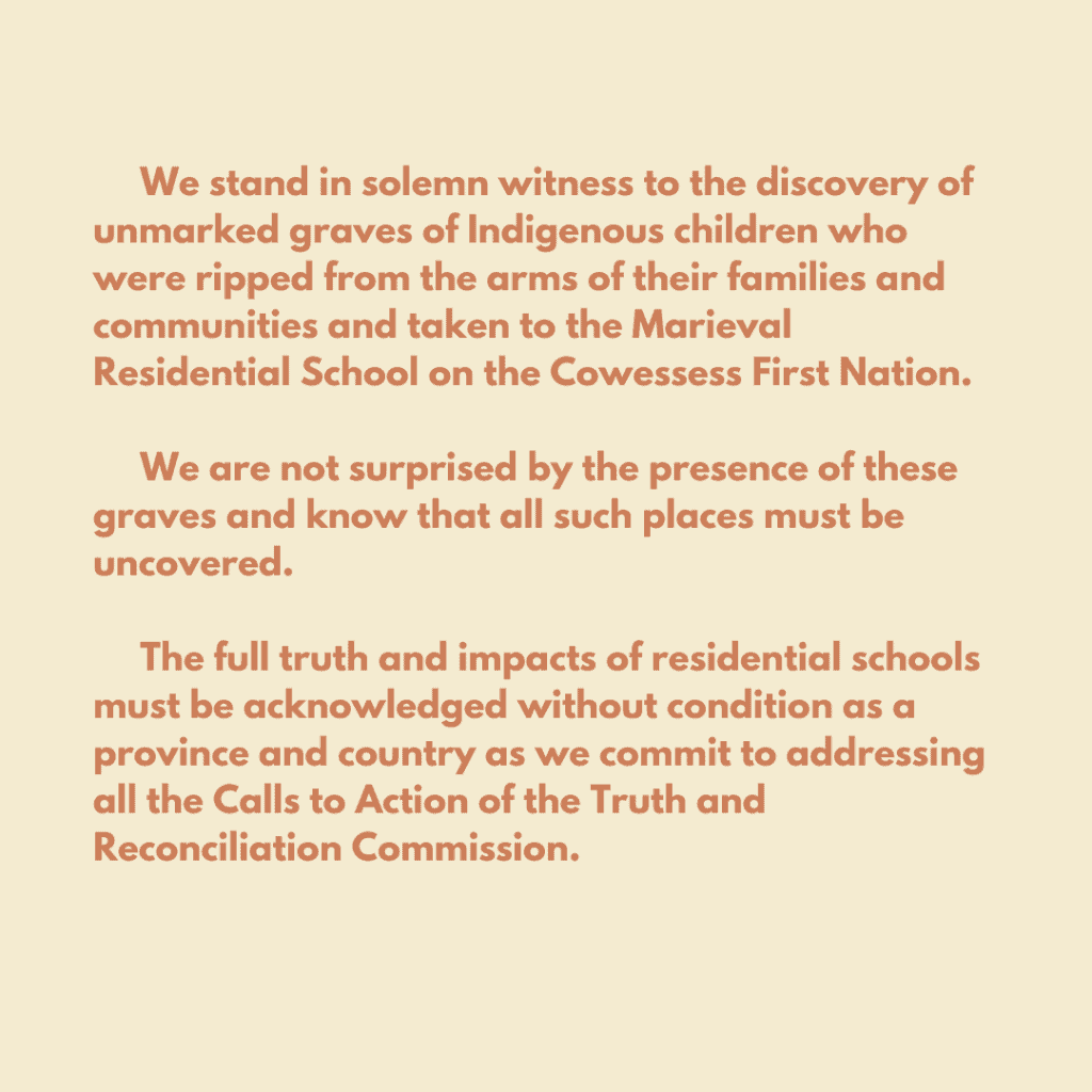Residential School Statement